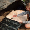 Ультралёгкий спальный мешок NATUREHIKE CNK2350WS023 M320 хлопковый с капюшоном весна осень камуфляжный, молния справа 6975641889205